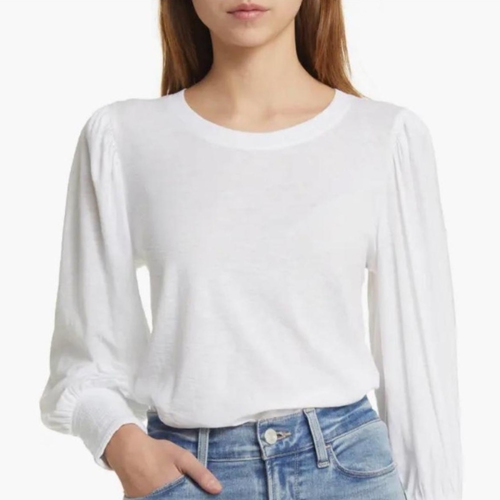 Nation LTD Women's White long sleeve Blouse